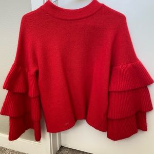 Gianni Bini Layered Bell Sleeves Sweater Small